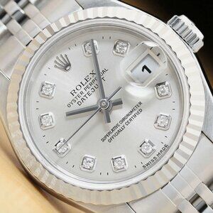 Rolex Ladies 18k White Gold Datejust With New Box